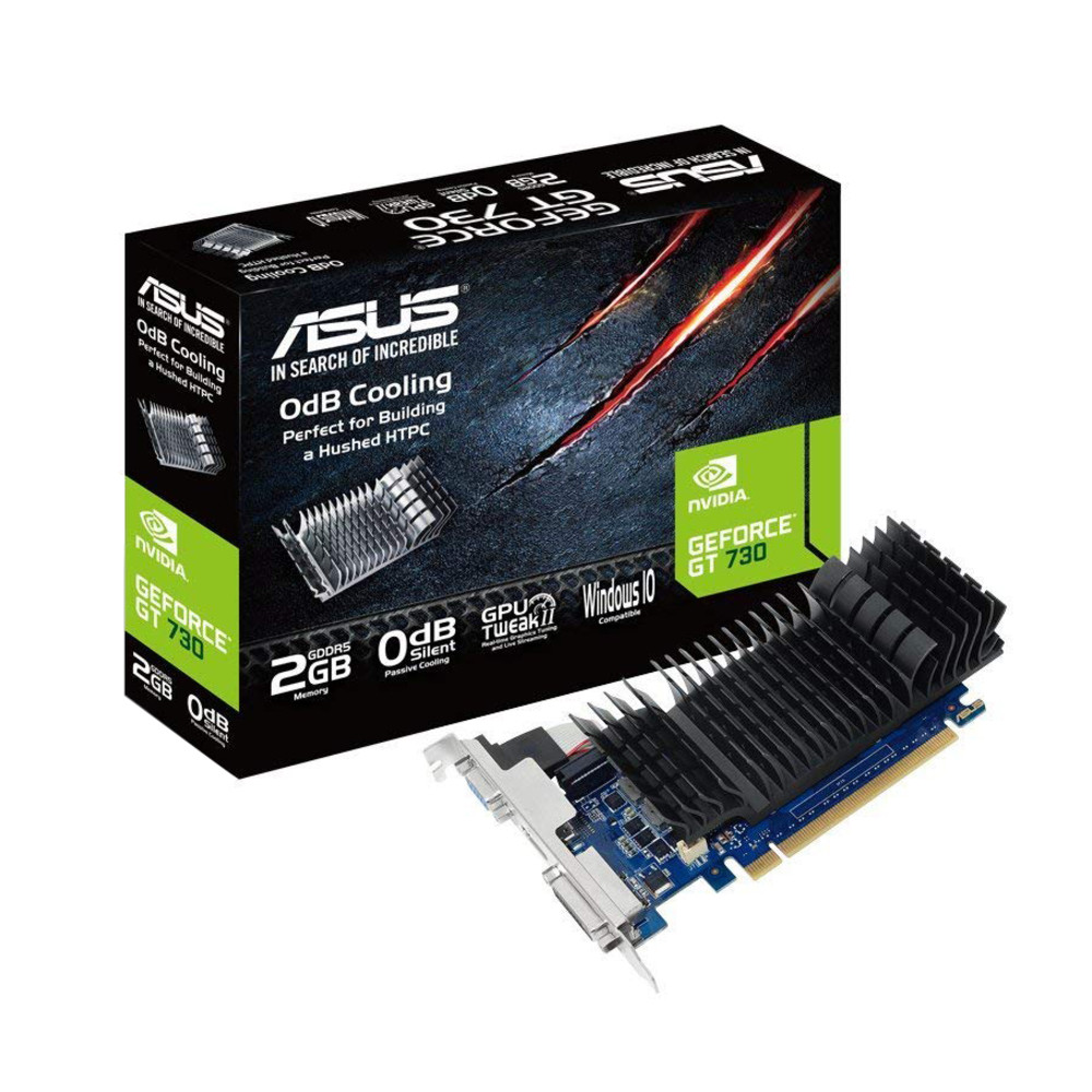 Видеокарта Asus GeForce GT 730 SILENT BRK 90YV06N2-M0NA00 2 ГБ — фото товара