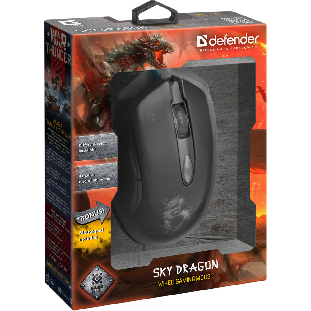 Мышь Defender SKY DRAGON GM-090L 52090 Игровые, Проводная - миниатюра 8