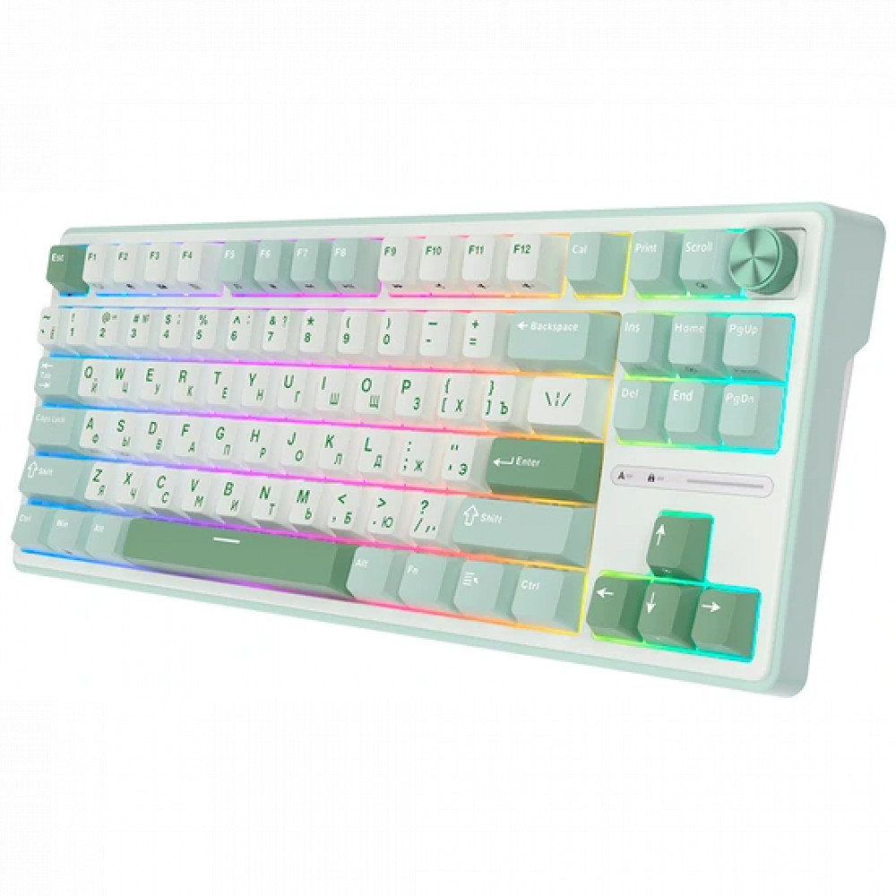 Клавиатура Royal Kludge R87 Pro Sky Cyan (Brown Switch) 6977576550717 Проводная, USB - миниатюра 3