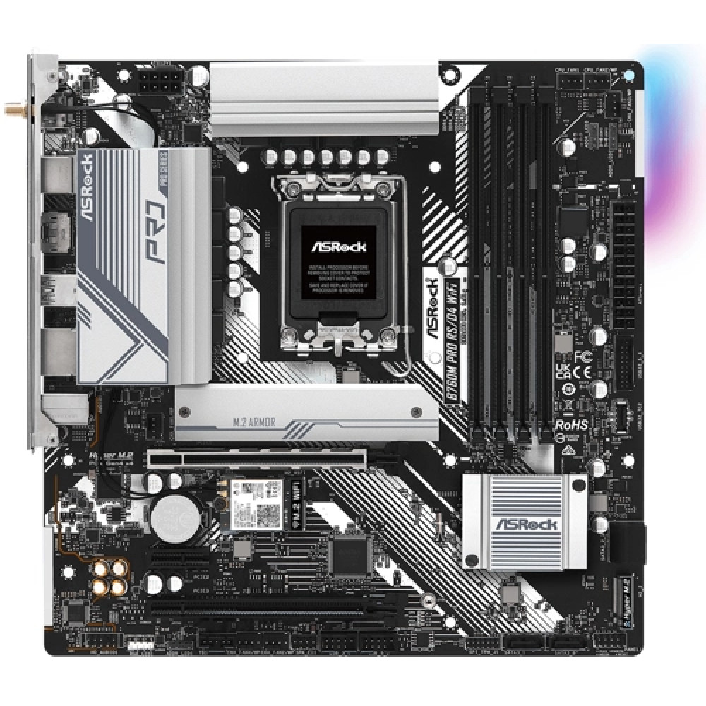 Материнская плата ASRock B760M PRO RS/D4 WIFI Micro-ATX, LGA 1700 — фото товара