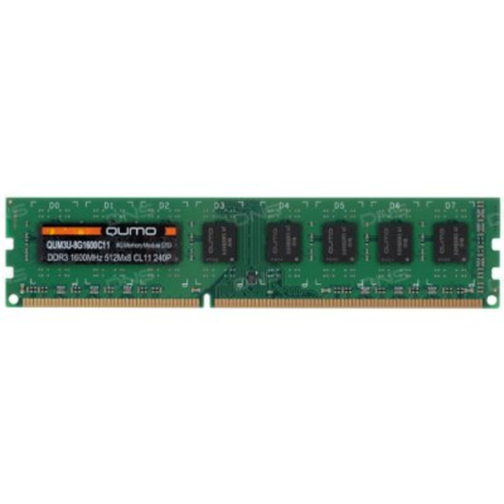 ОЗУ Qumo DDR3 DIMM 8GB QUM3U-8G1600C11L DIMM, DDR3, 8 Гб, 1600 МГц — фото товара