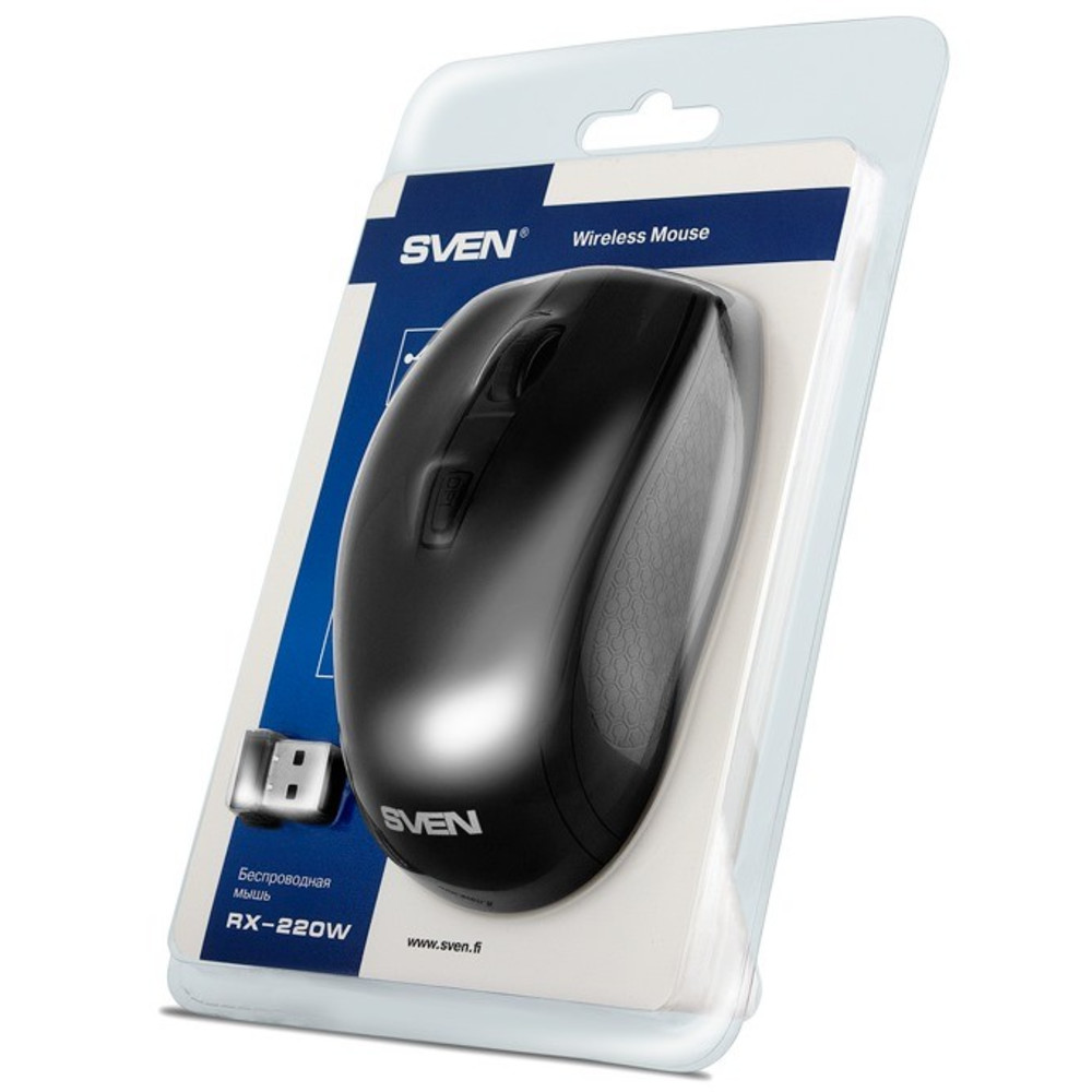 Мышь Sven RX-220W Black SV-016227 Бюджетные, Беспроводная - миниатюра 5