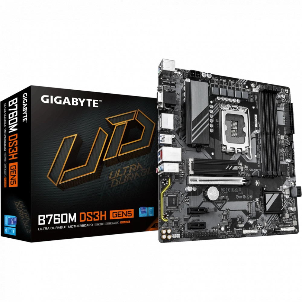 Материнская плата Gigabyte B760 DS3H GEN5 Micro-ATX, LGA 1700 - миниатюра 4