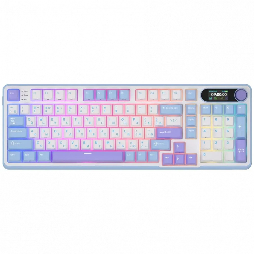 Клавиатура Royal Kludge RK-S98 Taro Milk (Cream Switch) 6977576550632 Беспроводная, Bluetooth — фото товара