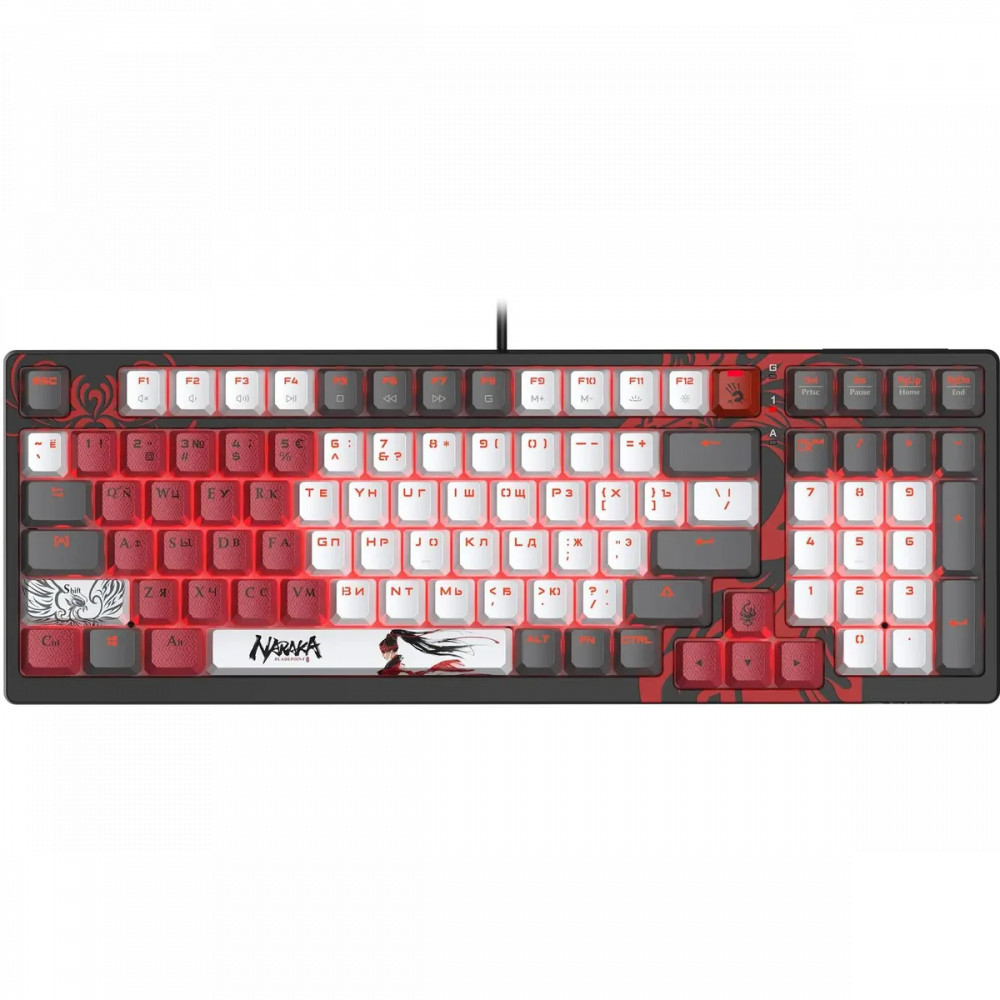 Клавиатура A4Tech Bloody S98 Naraka BLMS Plus S98 NARAKA BLMS RED PLUS Проводная, USB — фото товара