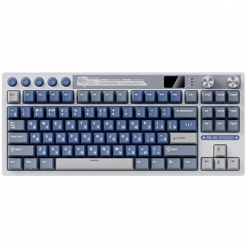 Клавиатура Royal Kludge M87 Ocean Blue (Cream Switch) 6977576550441 Беспроводная, Bluetooth - миниатюра 2