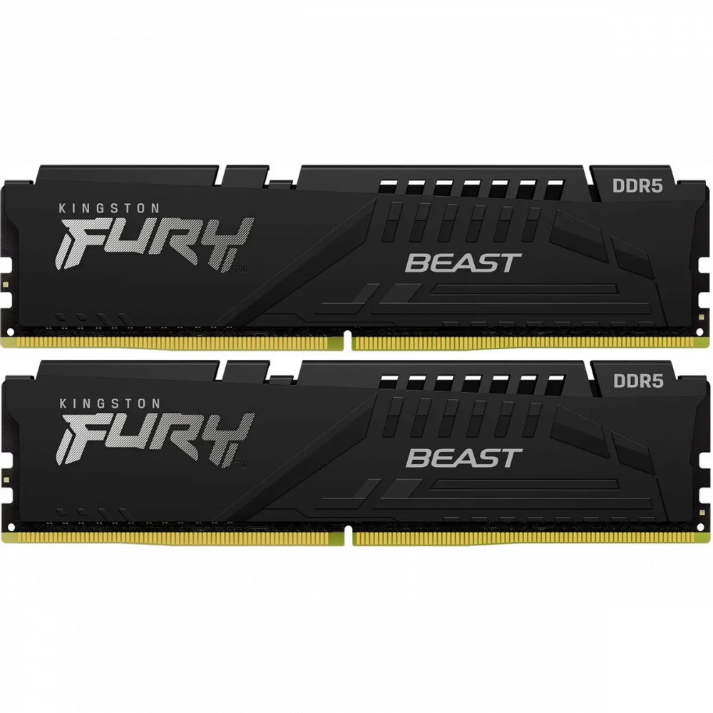 ОЗУ Kingston Fury Beast KF564C32BBEK2-64 DIMM, DDR5, 64 Гб (2 х 32 Гб), 6400 МГц — фото товара