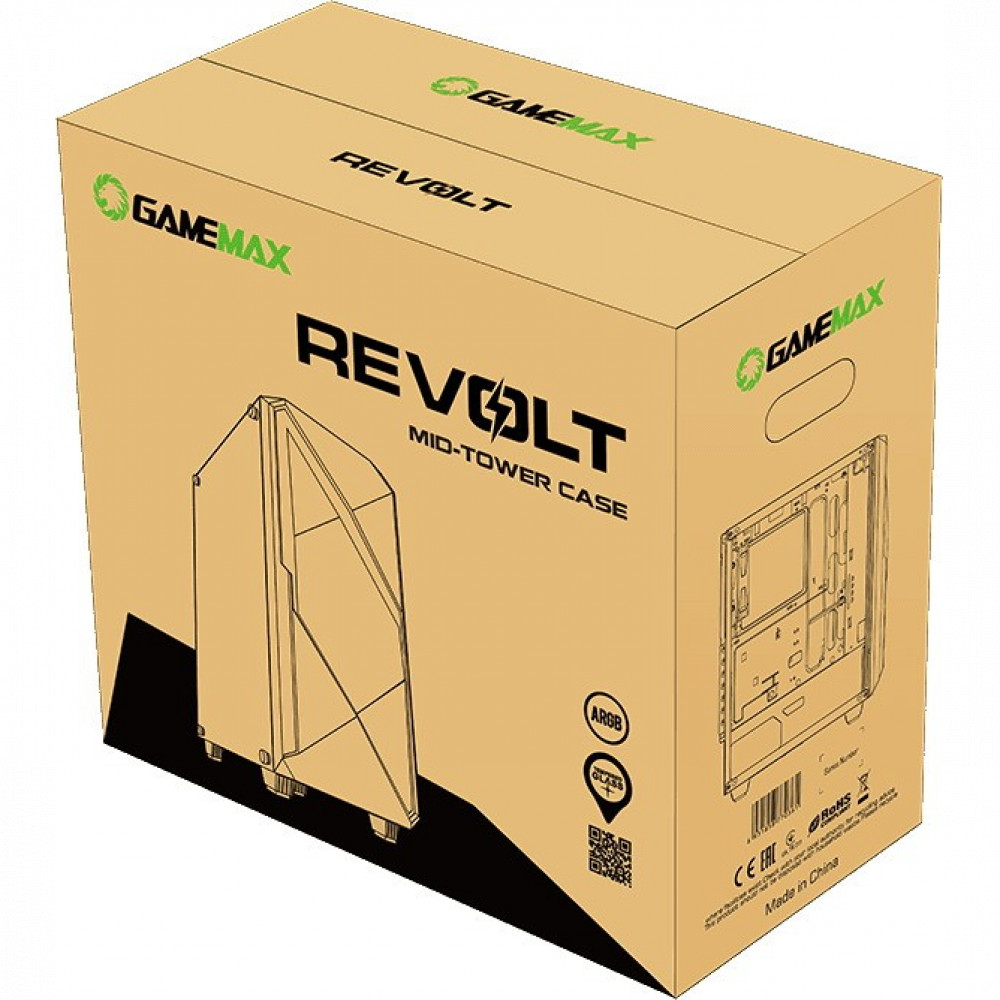 Корпус GameMax Revolt Black Mid-Tower - миниатюра 11