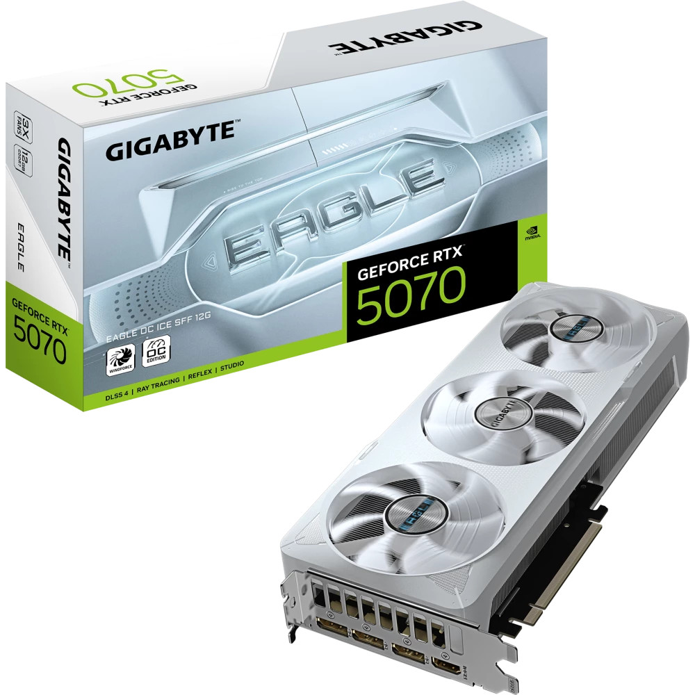 Видеокарта Gigabyte RTX5070 EAGLE OC ICE SFF 12G GV-N5070EAGLEOC ICE-12GD 12 ГБ — фото товара