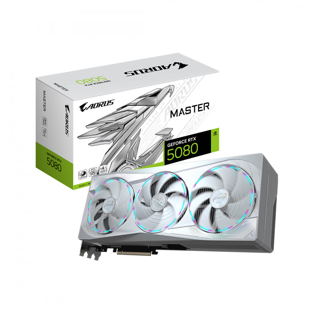 Видеокарта Gigabyte RTX5080 AORUS MASTER ICE 16G GV-N5080AORUSM ICE-16GD 16 ГБ - миниатюра 3