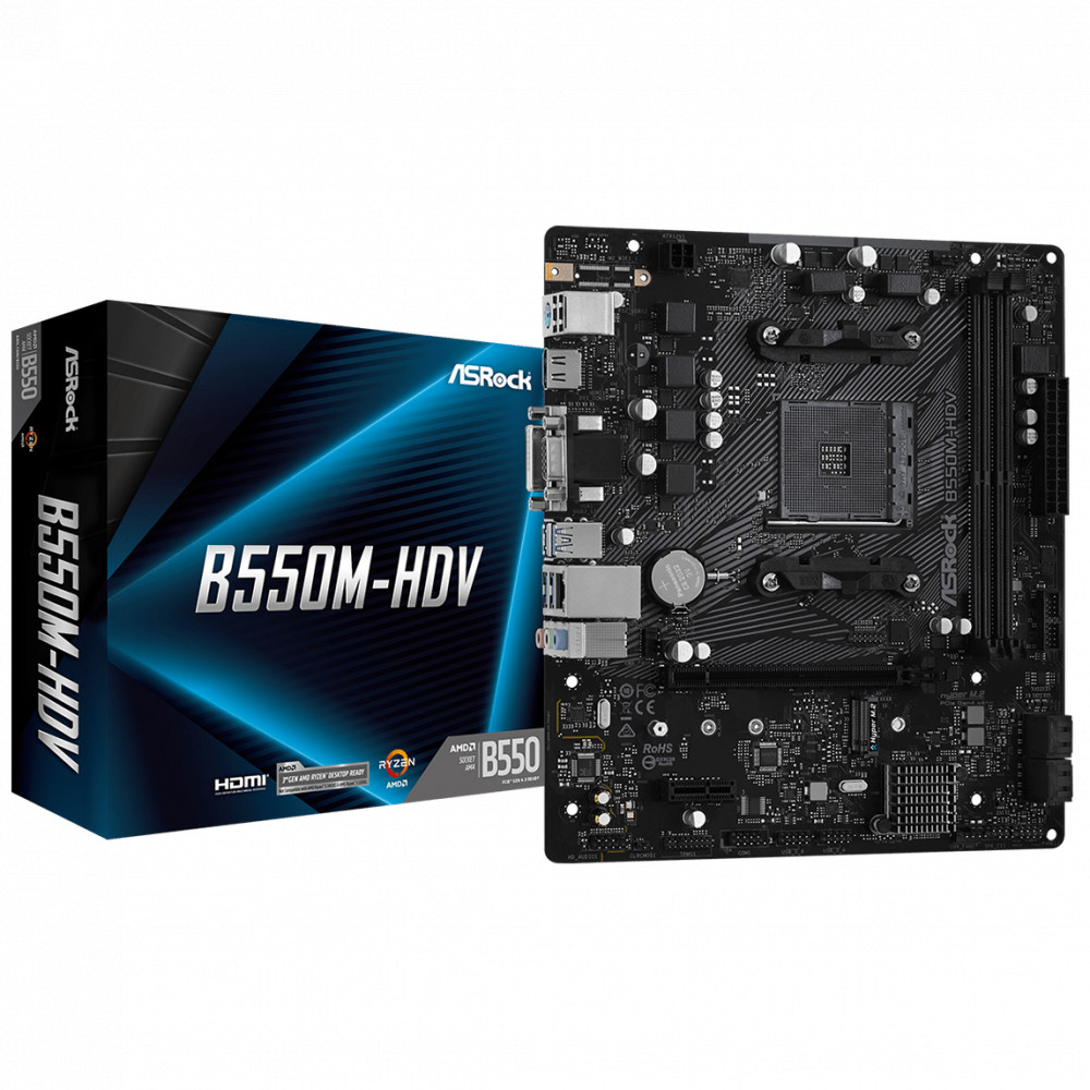 Материнская плата ASRock B550M-HDV DDR4 Micro-ATX, AMD AM4 - миниатюра 5