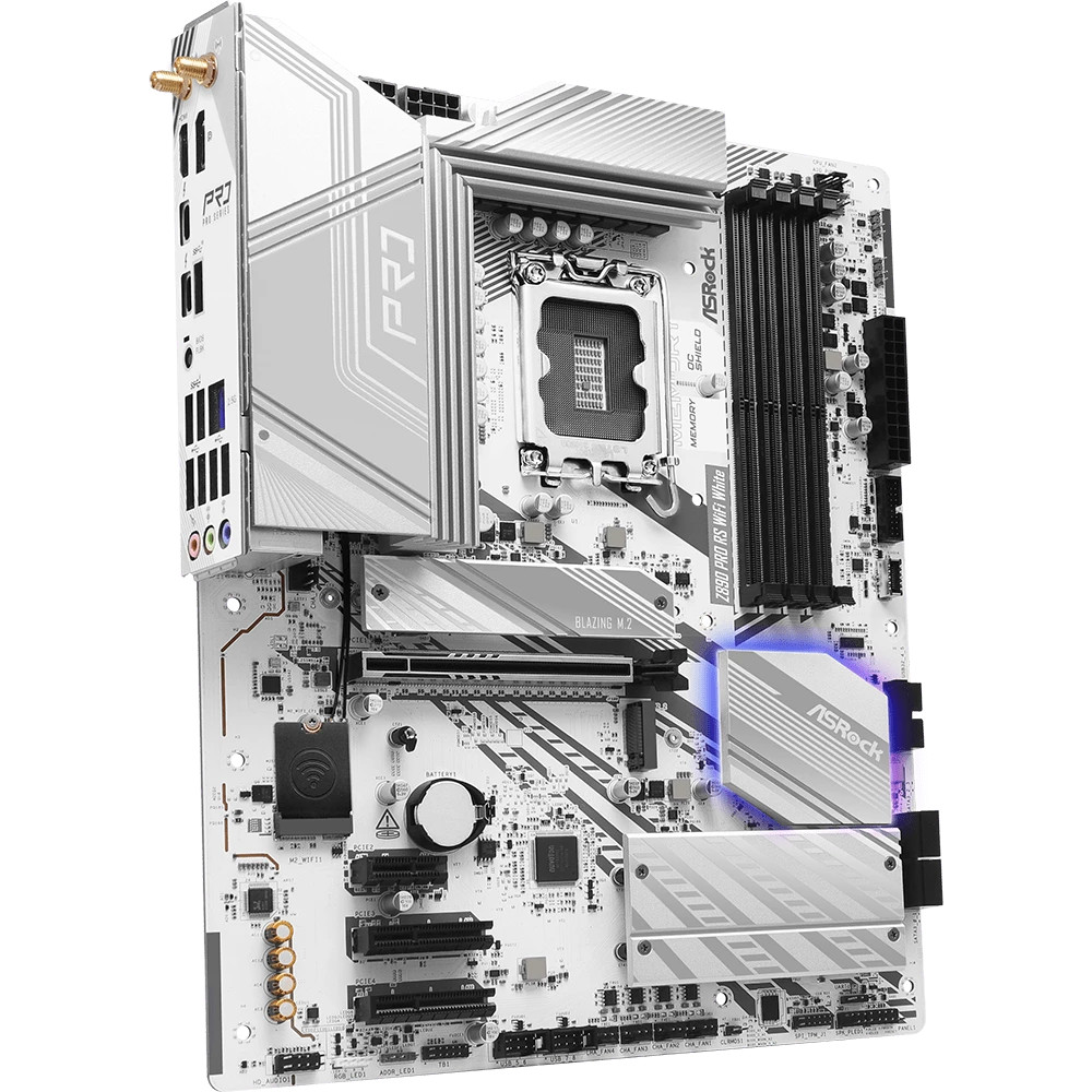 Материнская плата ASRock Z890 PRO RS WIFI WHITE ATX, LGA 1851 - миниатюра 2