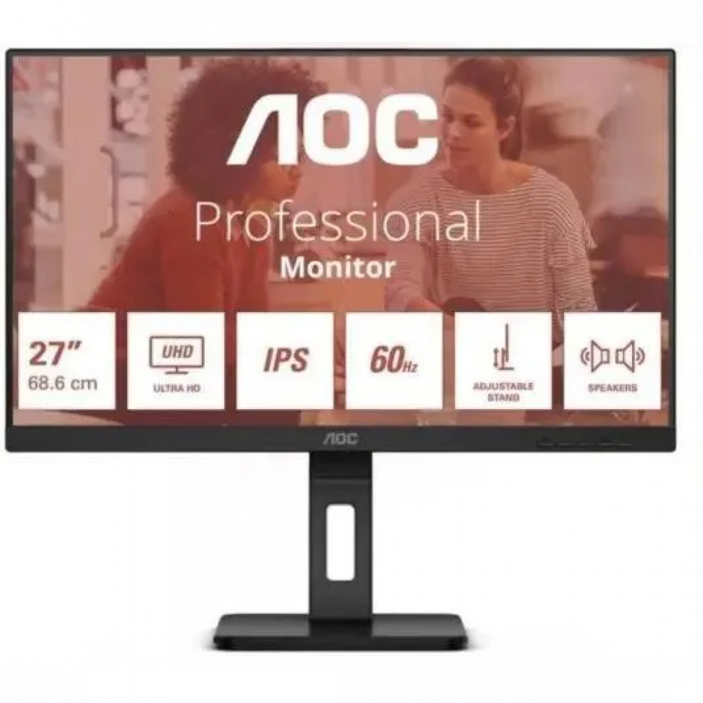 Монитор AOC U27E3UF 27 ", IPS, 4K UHD 3840x2160 (16:9), 60 Гц — фото товара