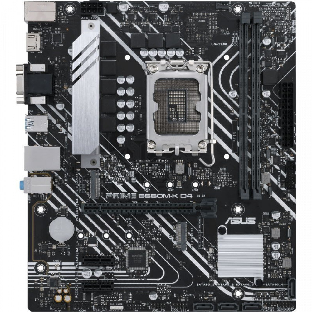 Материнская плата Asus PRIME B660M-K D4 Micro-ATX, LGA 1700 - миниатюра 2