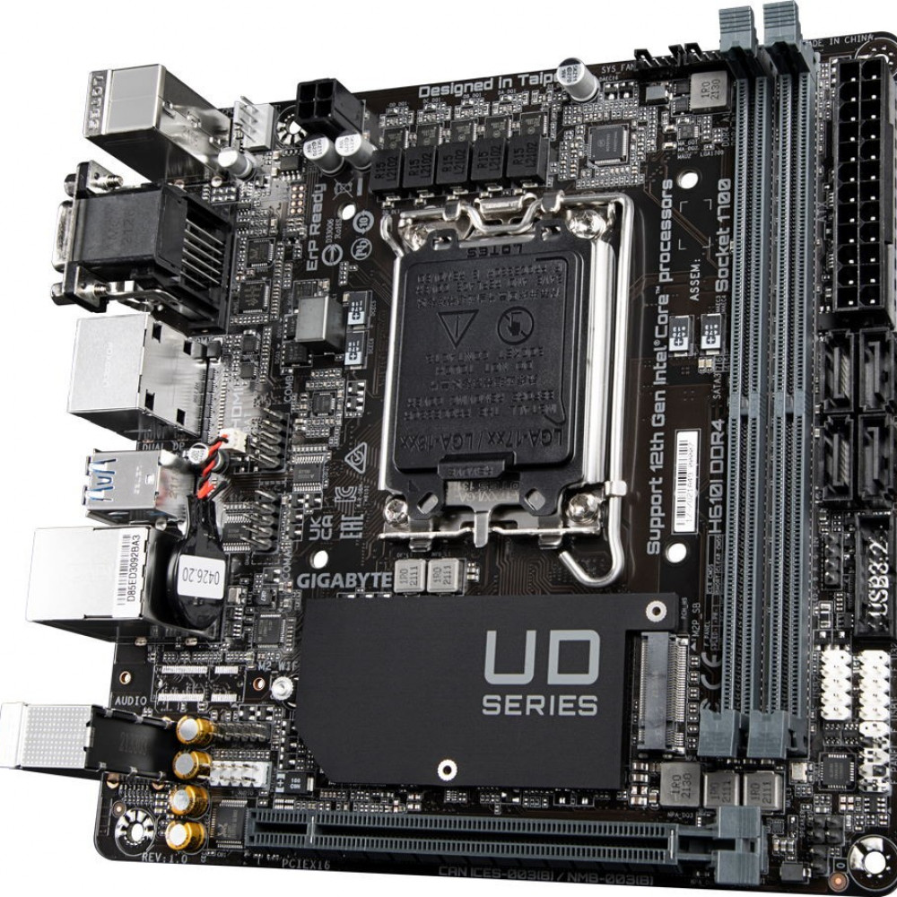 Материнская плата Gigabyte H610I DDR4 Mini-ITX, LGA 1700 - миниатюра 3
