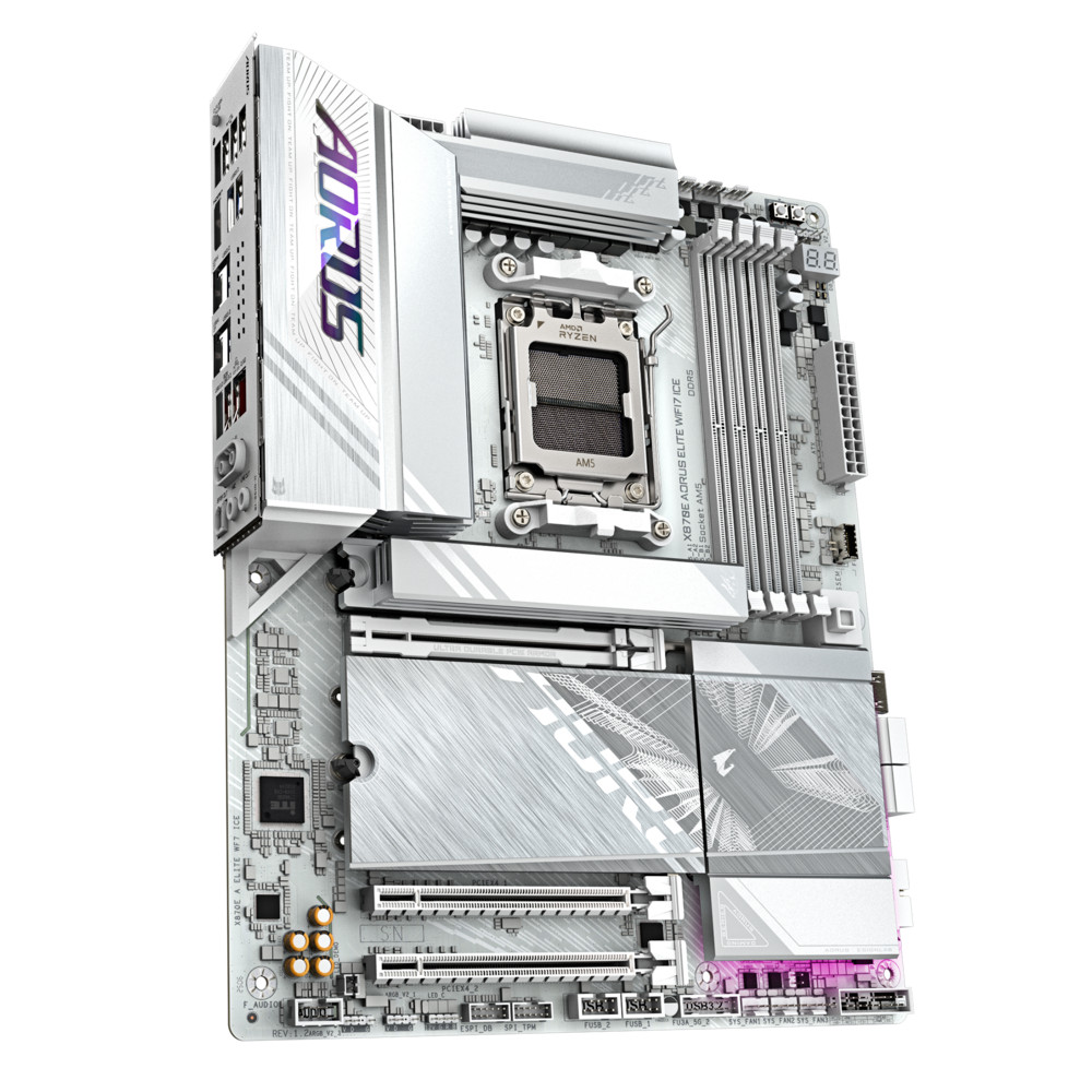 Материнская плата Gigabyte X870E AORUS ELITE WIFI7 ICE ATX, AMD AM5 - миниатюра 3