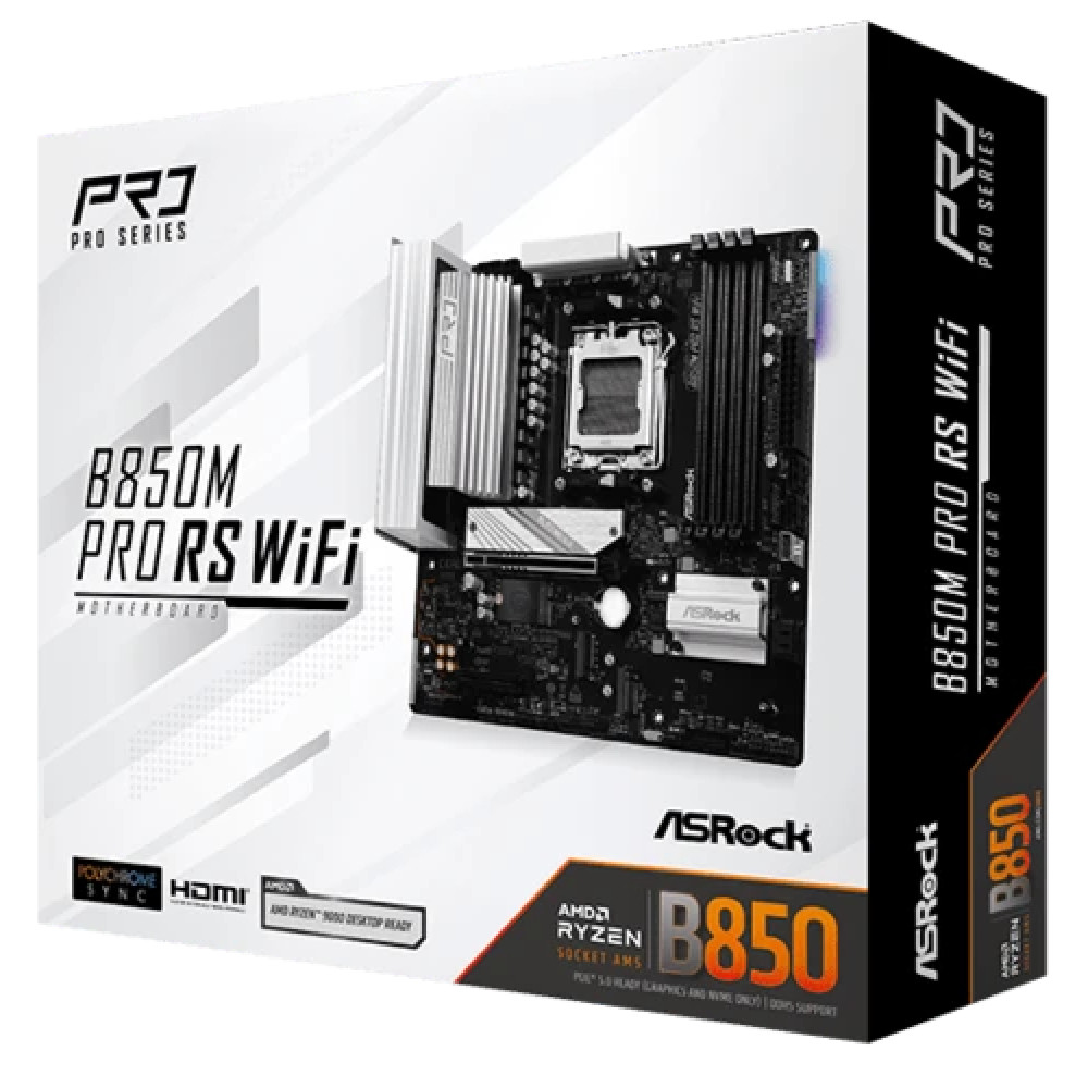 Материнская плата ASRock B850M PRO RS WIFI Micro-ATX, AMD AM5 - миниатюра 4