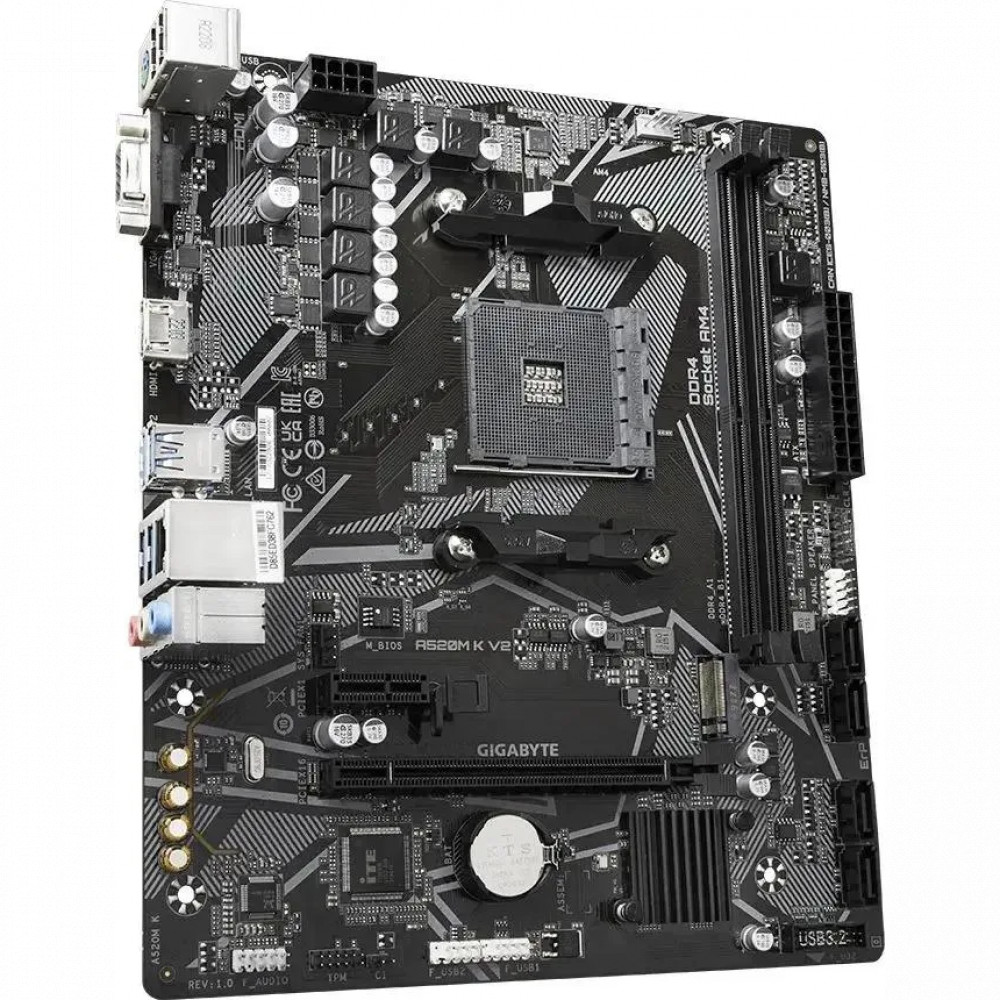 Материнская плата Gigabyte A520M K V2 A520M K V2 DDR4 1.1 Mini-ATX, AMD AM4 - миниатюра 3