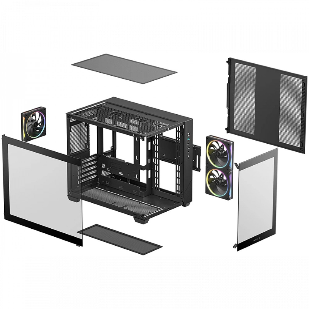 Корпус Deepcool CG330 3F Black R-CG330-BKNGM3-G Mini-Tower - миниатюра 5