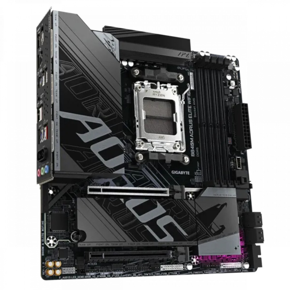 Материнская плата Gigabyte B840M AORUS ELITE WIFI6E (REV.1.0) Micro-ATX, AMD AM5 - миниатюра 3