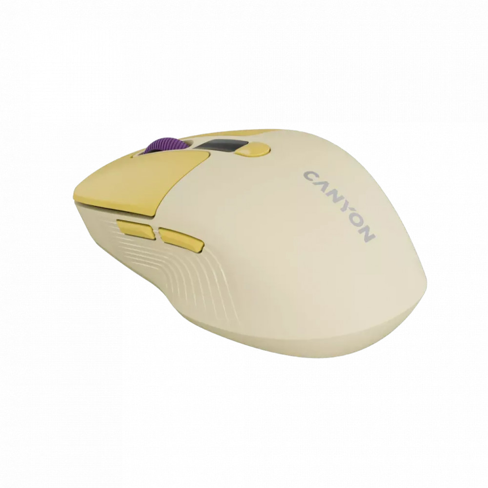 Мышь Canyon MW-26 LCD Silent Dual Mode Wireless Yellow CNS-CMSW26Y Бюджетные, Беспроводная - миниатюра 4
