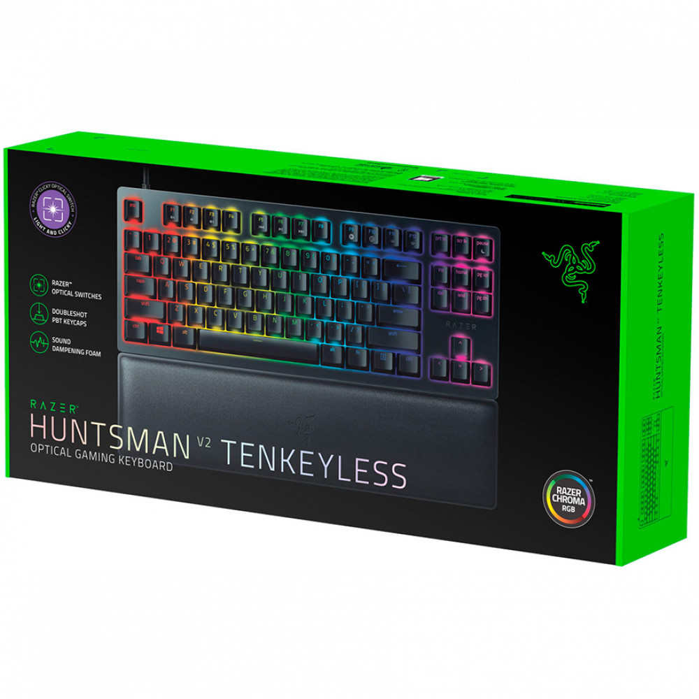 Клавиатура Razer Huntsman V2 Tenkeyless (Purple Switch) RZ03-03941400-R3R1 Проводная, USB - миниатюра 3