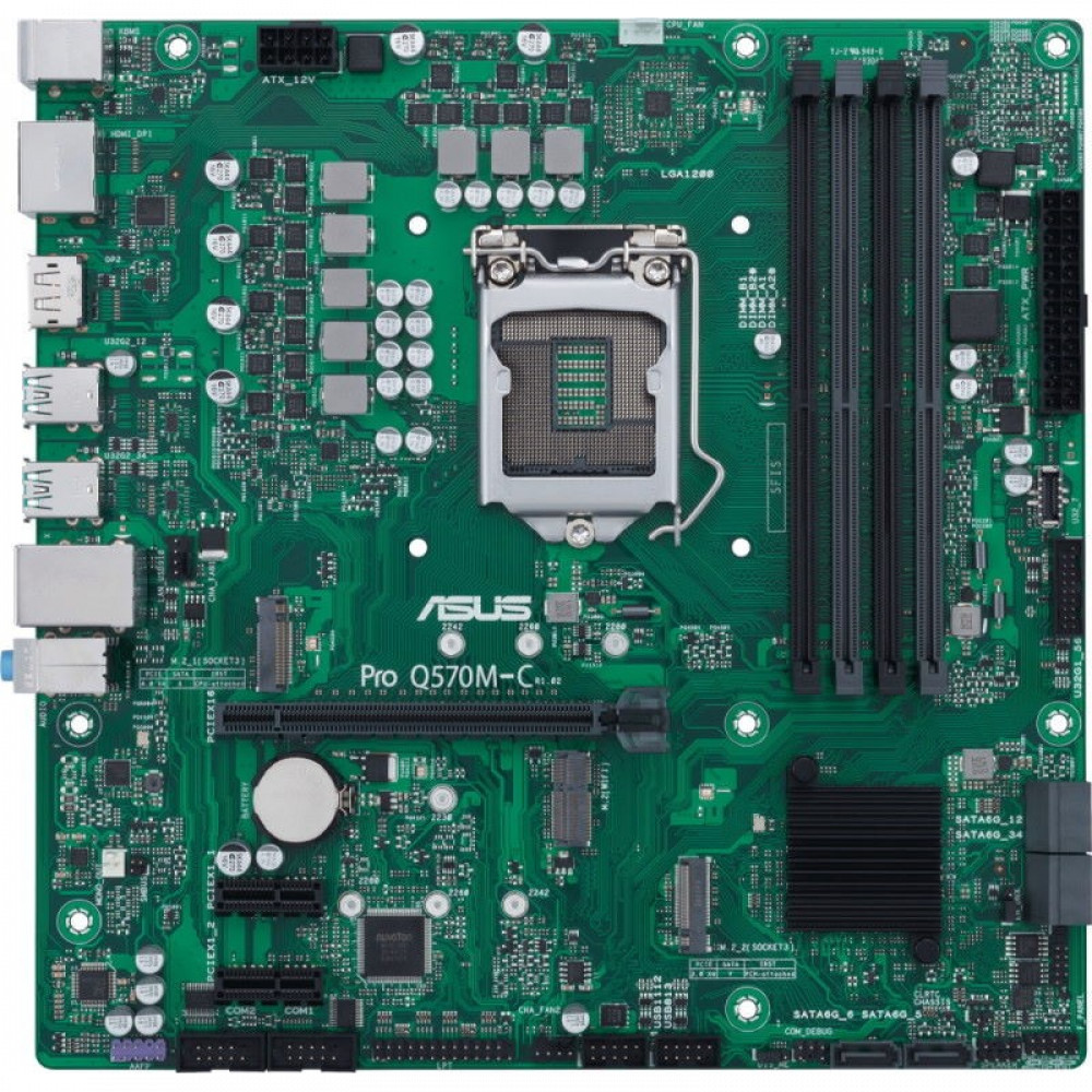 Материнская плата Asus PRO Q570M-C/CSM 90MB1700-M0EAYC Micro-ATX, LGA 1200 - миниатюра 2