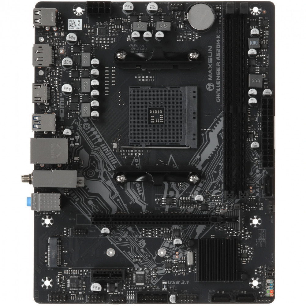 Материнская плата Maxsun Challenger A520M-K WIFI MS-Challenger A520M-K WIFI Micro-ATX, AMD AM4 — фото товара