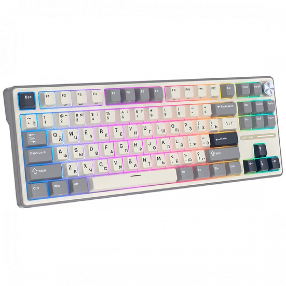 Клавиатура Royal Kludge R87 Pro Half Grey (Brown Switch) 6977576550755 Проводная, USB - миниатюра 4