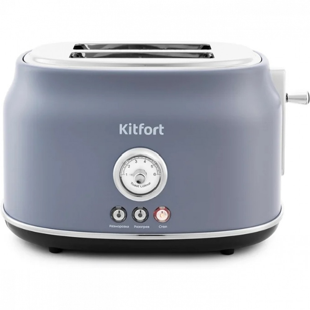 Тостер KITFORT КТ-2038-3 серый 815 Вт - миниатюра 2