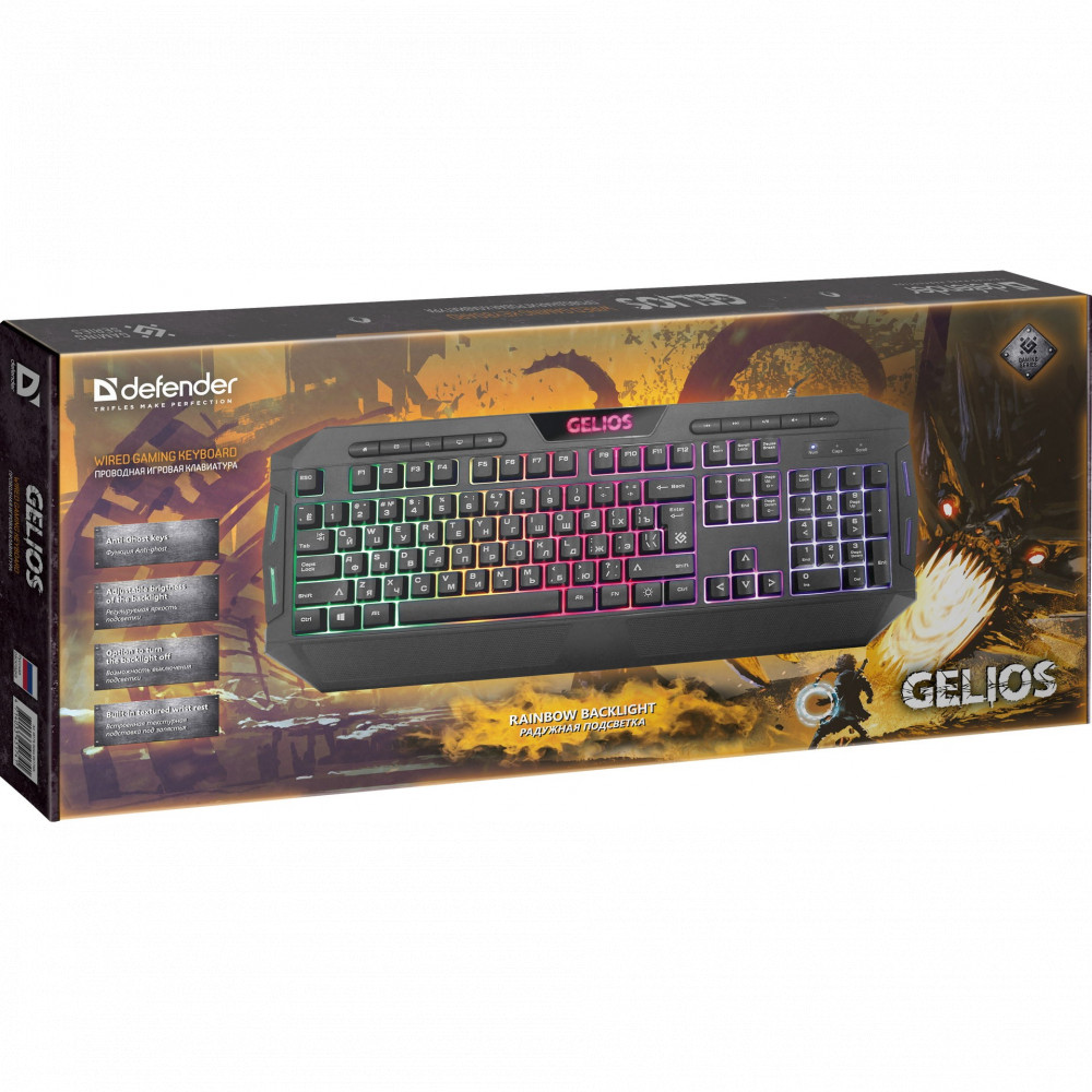 Клавиатура Defender Gelios GK-174DL 45174 Проводная, USB - миниатюра 3