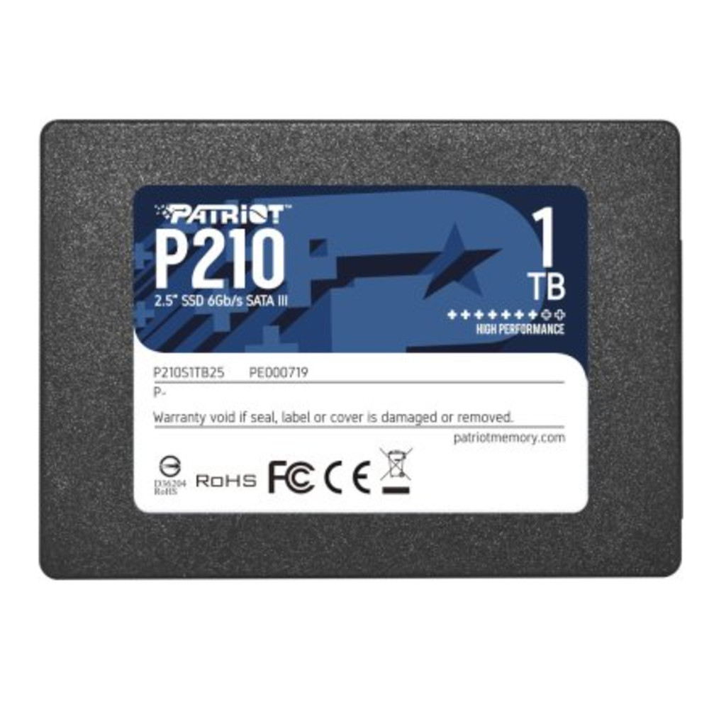 Жесткий диск Patriot 1 ТБ P210S1TB25 SSD (твердотельные), 1 ТБ, 2.5 дюйма, SATA — фото товара
