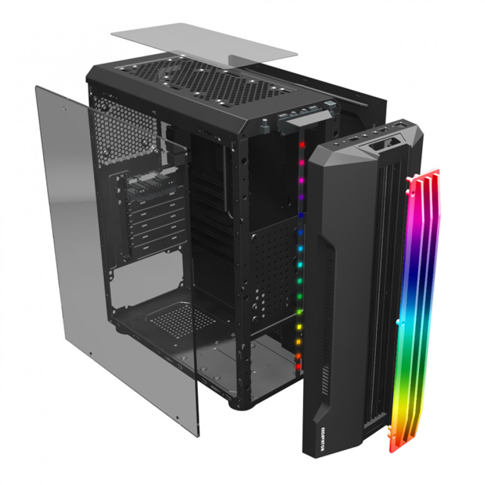 Корпус Wintek FLAME D525-B TG Mid-Tower - миниатюра 2