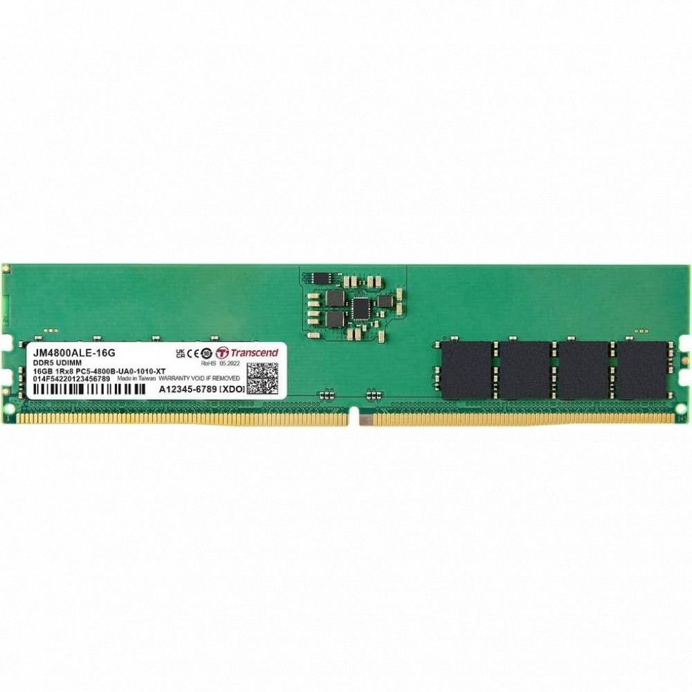 ОЗУ Transcend JM4800ALE-16G DIMM, DDR5, 16 Гб, 4800 МГц — фото товара