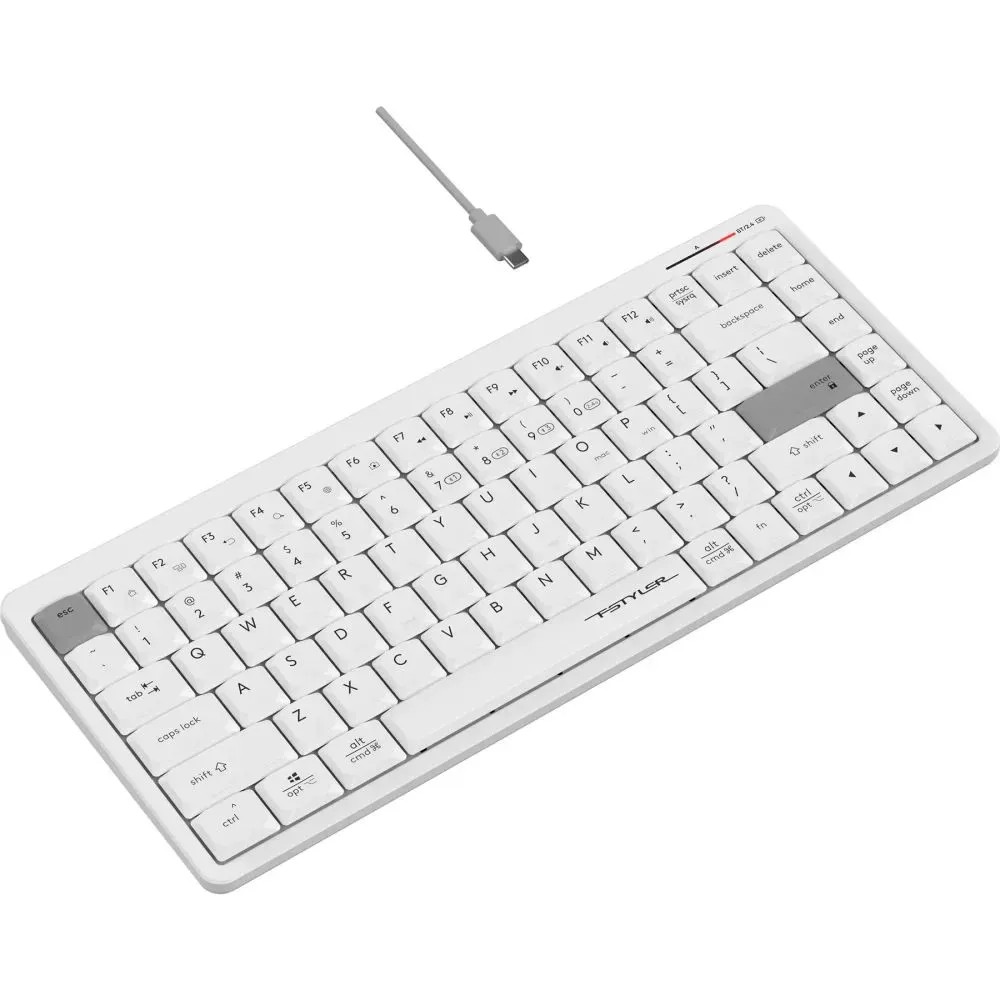 Клавиатура A4Tech Fstyler FBX53C White Беспроводная, Bluetooth - миниатюра 2