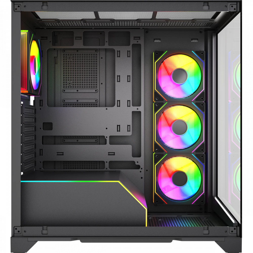 Корпус HSPD F550-TGBK-ARGB Black Mid-Tower - миниатюра 3
