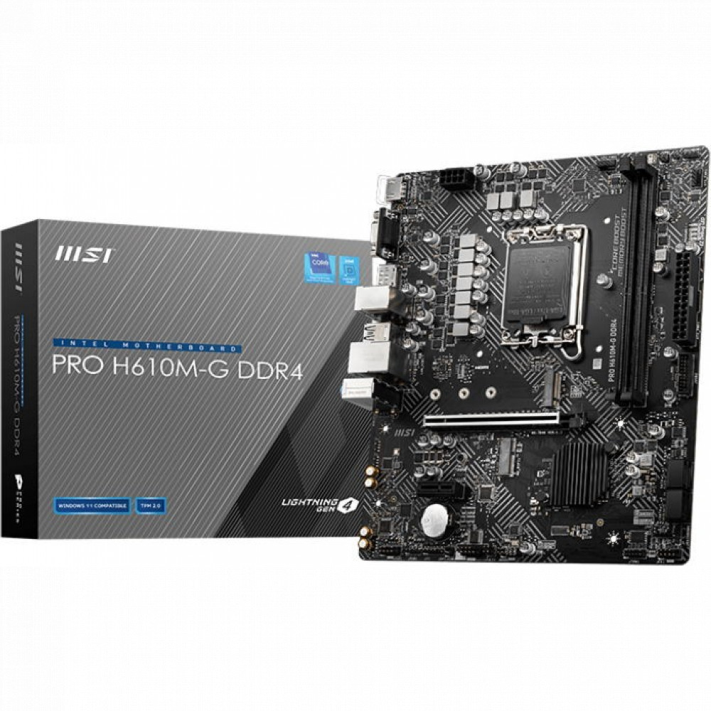 Материнская плата MSI PRO H610M-G DDR4 Micro-ATX, LGA 1700 - миниатюра 5
