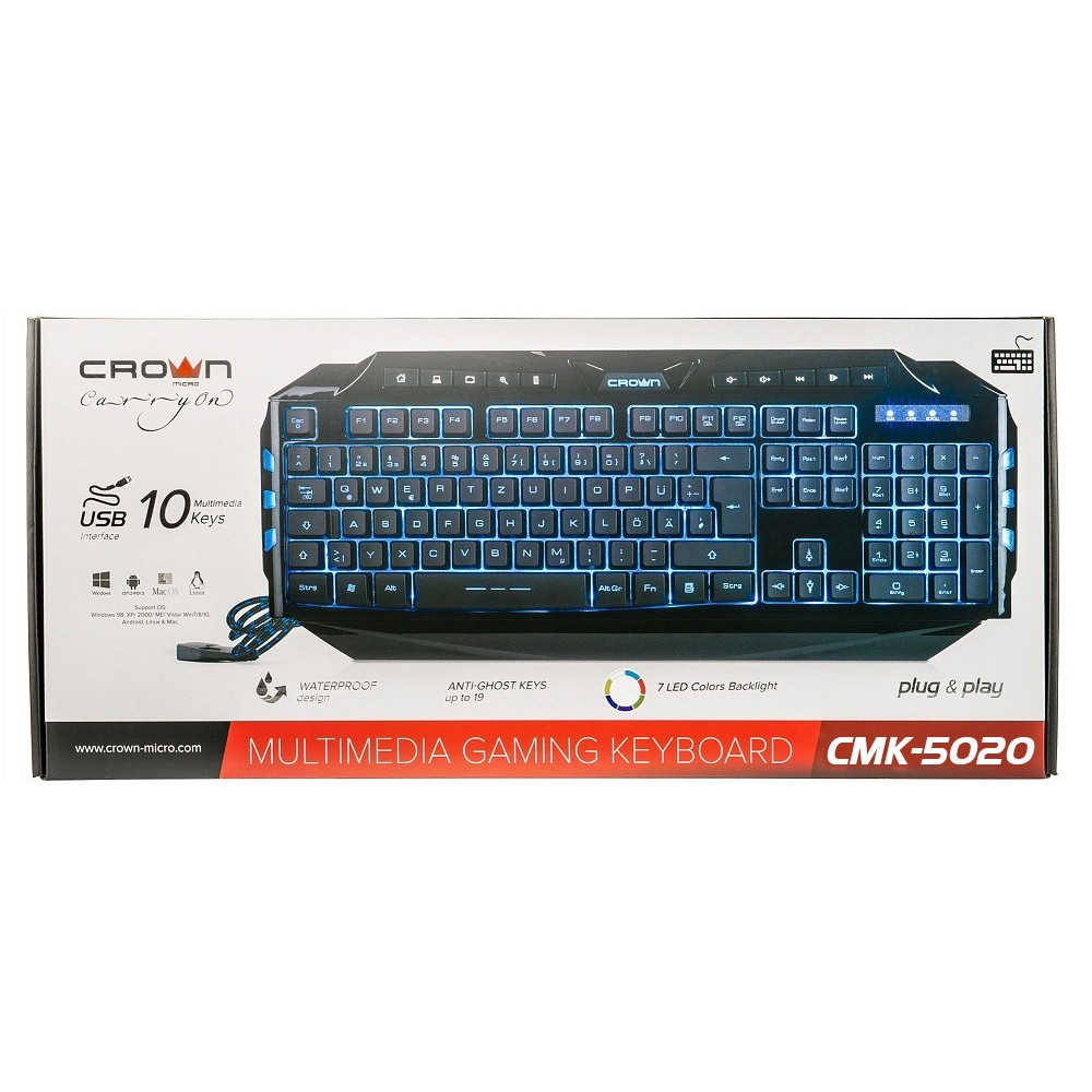 Клавиатура CROWN micro CMK-5020 Проводная, USB - миниатюра 3