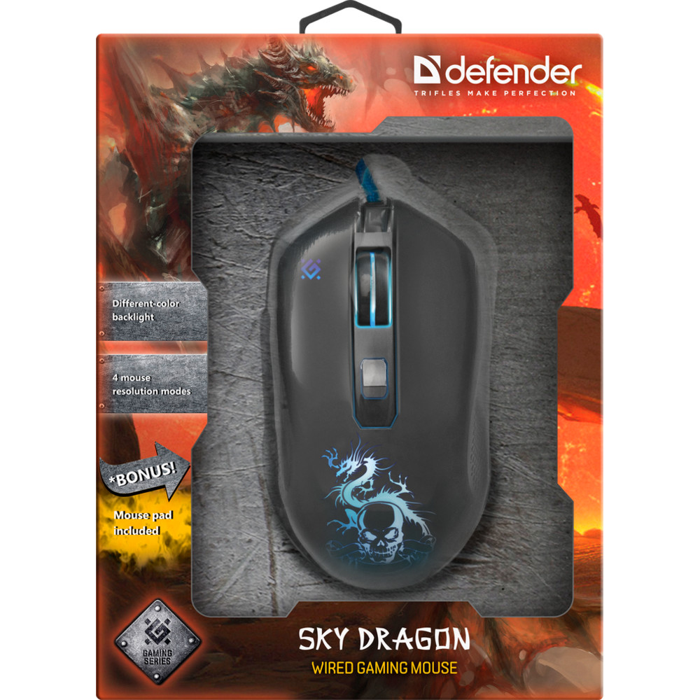 Мышь Defender SKY DRAGON GM-090L 52090 Игровые, Проводная - миниатюра 6