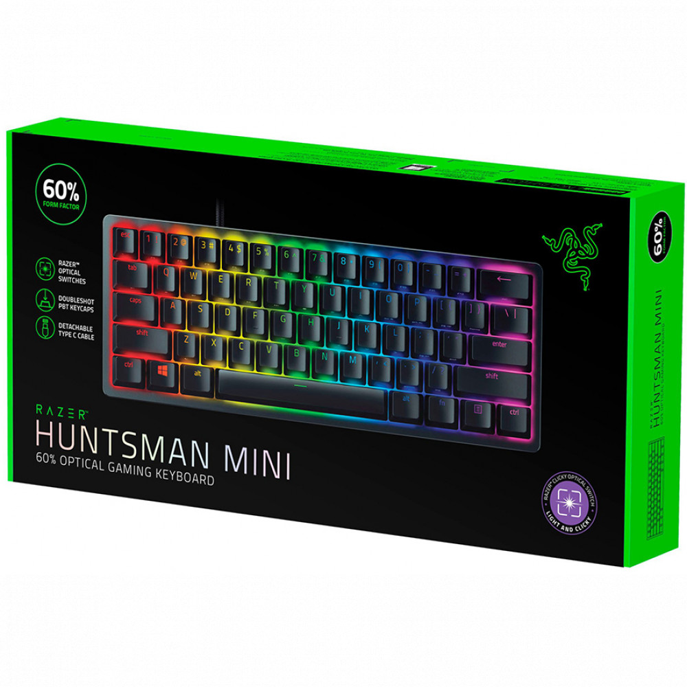 Клавиатура Razer Huntsman Mini (Purple Switch) RZ03-03391500-R3R1 Проводная, USB - миниатюра 3