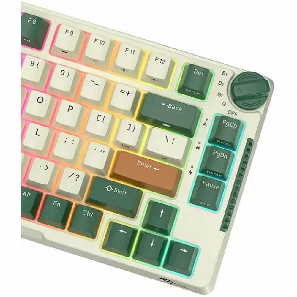Клавиатура Royal Kludge RK-H81 White/Green (Sky Cyan Switch) 6935280824128 Беспроводная, Bluetooth - миниатюра 7