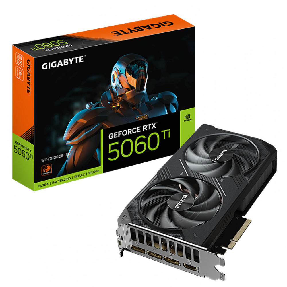Видеокарта Gigabyte RTX5060Ti WINDFORCE 16G GV-N506TWF2-16GD 16 ГБ - миниатюра 3