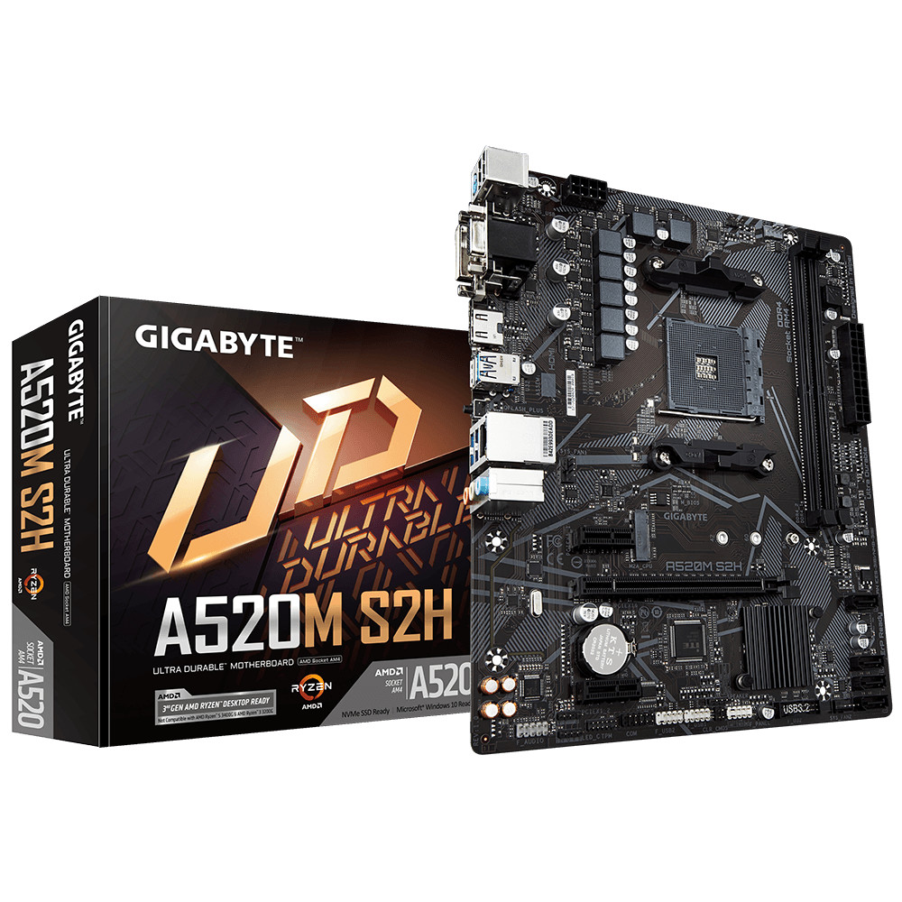 Материнская плата Gigabyte A520M S2H Micro-ATX, AMD AM4 — фото товара