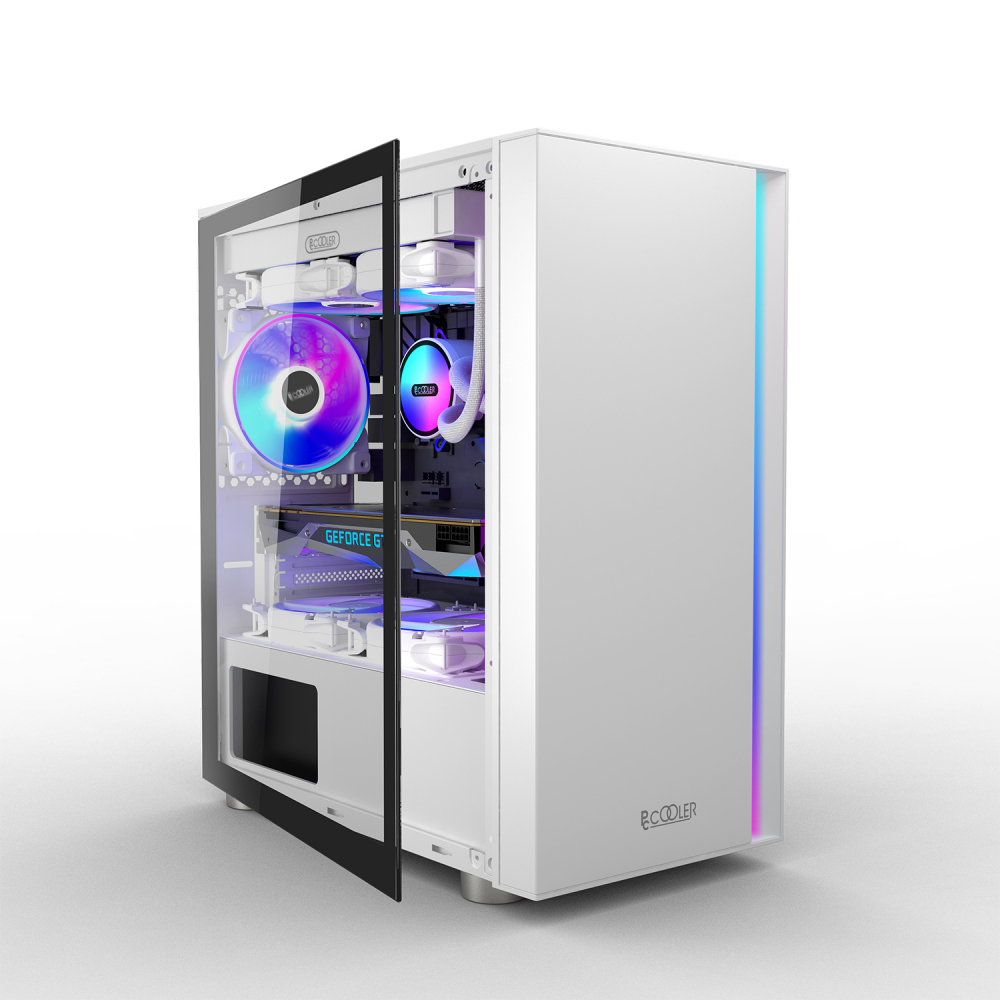 Корпус PCcooler LM300 ARGB LM300 ARGB WH Mid-Tower - миниатюра 5