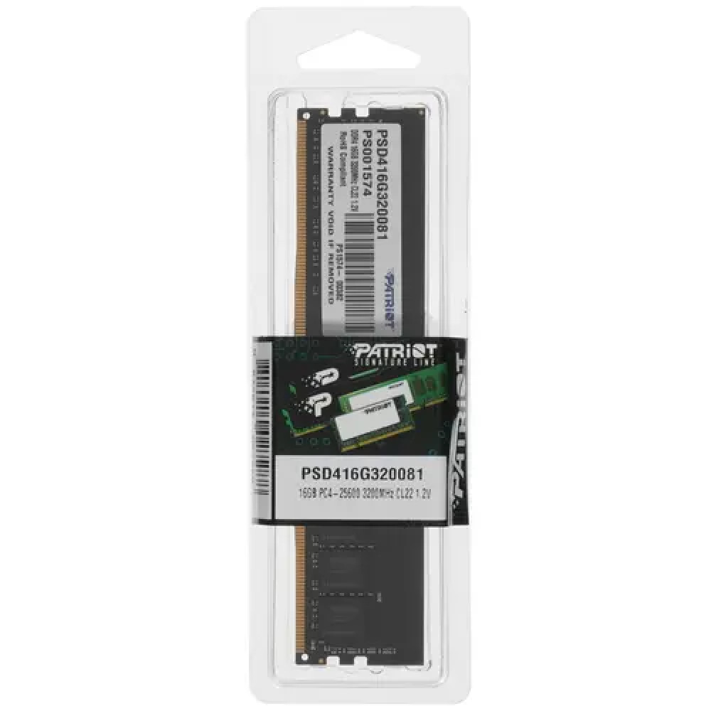 ОЗУ Patriot Signature Line PSD416G320081 DIMM, DDR4, 16 Гб, 3200 МГц - миниатюра 3