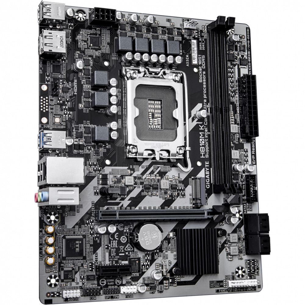 Материнская плата Gigabyte H810M K Micro-ATX, LGA 1851 - миниатюра 2