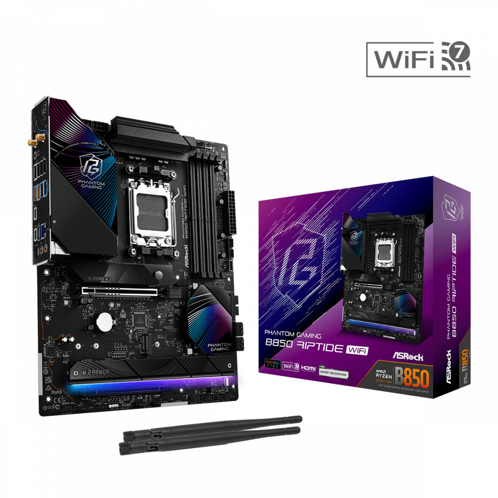Материнская плата ASRock B850 RIPTIDE WIFI ATX, AMD AM5 - миниатюра 6