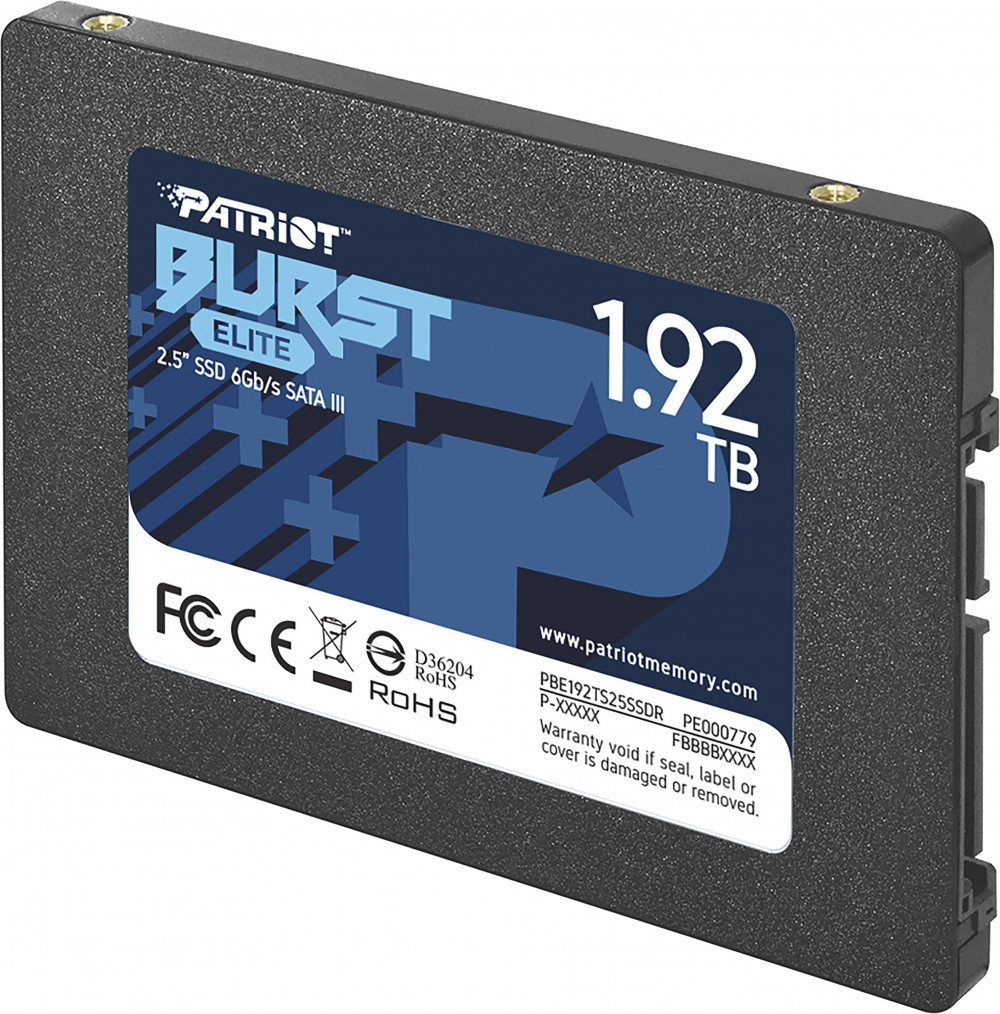 Жесткий диск Patriot Burst Elite PBE192TS25SSDR SSD (твердотельные), 1.92 ТБ, 2.5 дюйма, SATA - миниатюра 3