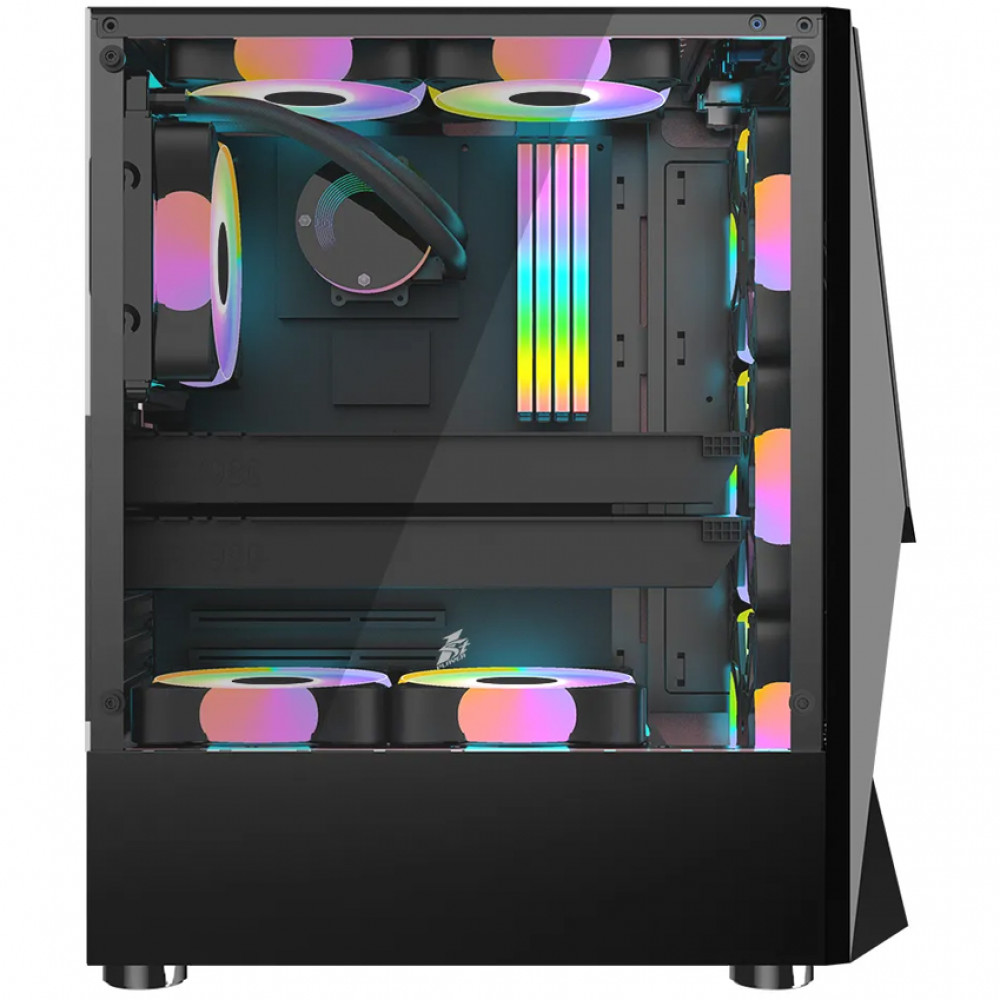 Корпус 1STPLAYER DK-3-BK-1F5M-2F5S Mid-Tower - миниатюра 3