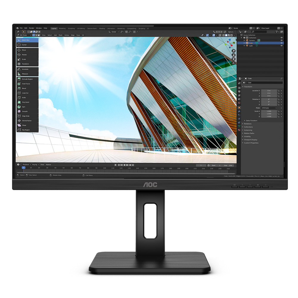 Монитор AOC 24P2Q 23.8 ", IPS, Full HD 1920x1080 (16:9), 75 Гц — фото товара